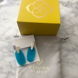 Kendra Scott drop earrings in teal